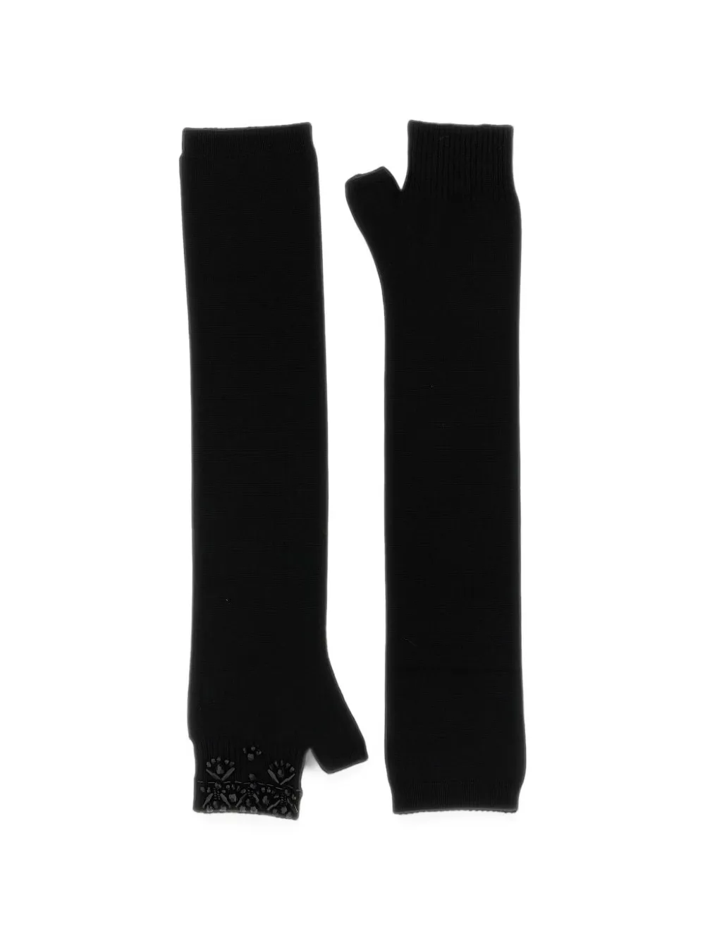 P.A.R.O.S.H. bead-embellished fingerless gloves Zwart