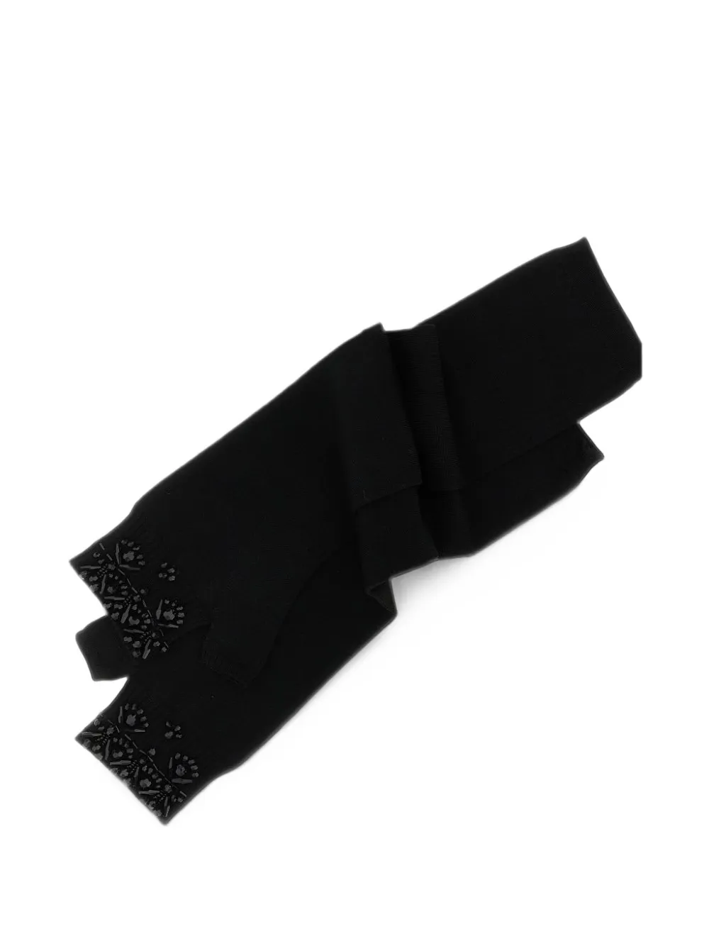 P.A.R.O.S.H. bead-embellished fingerless gloves Zwart