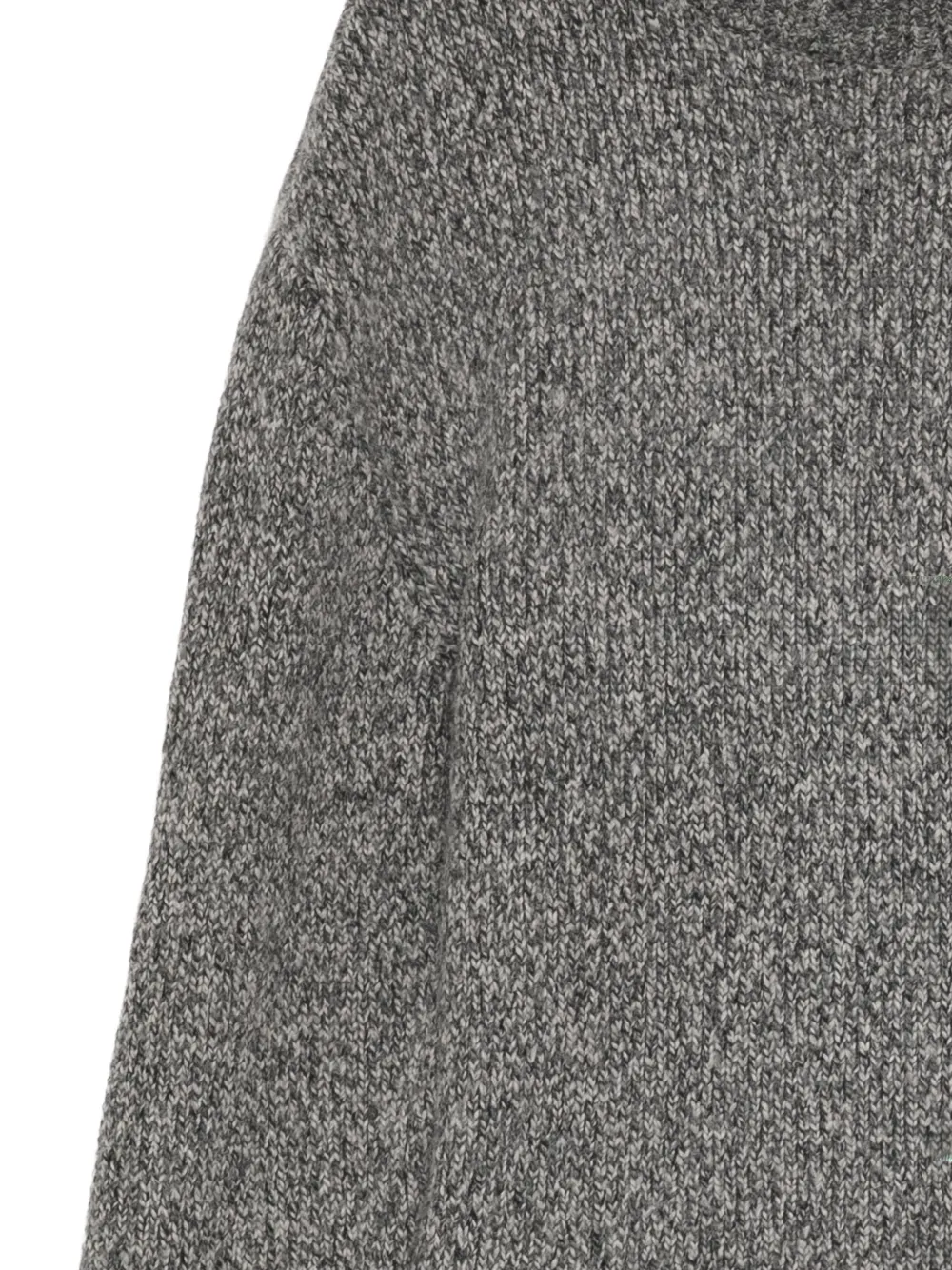Officine Generale marl-knit mock-neck sweater Grijs