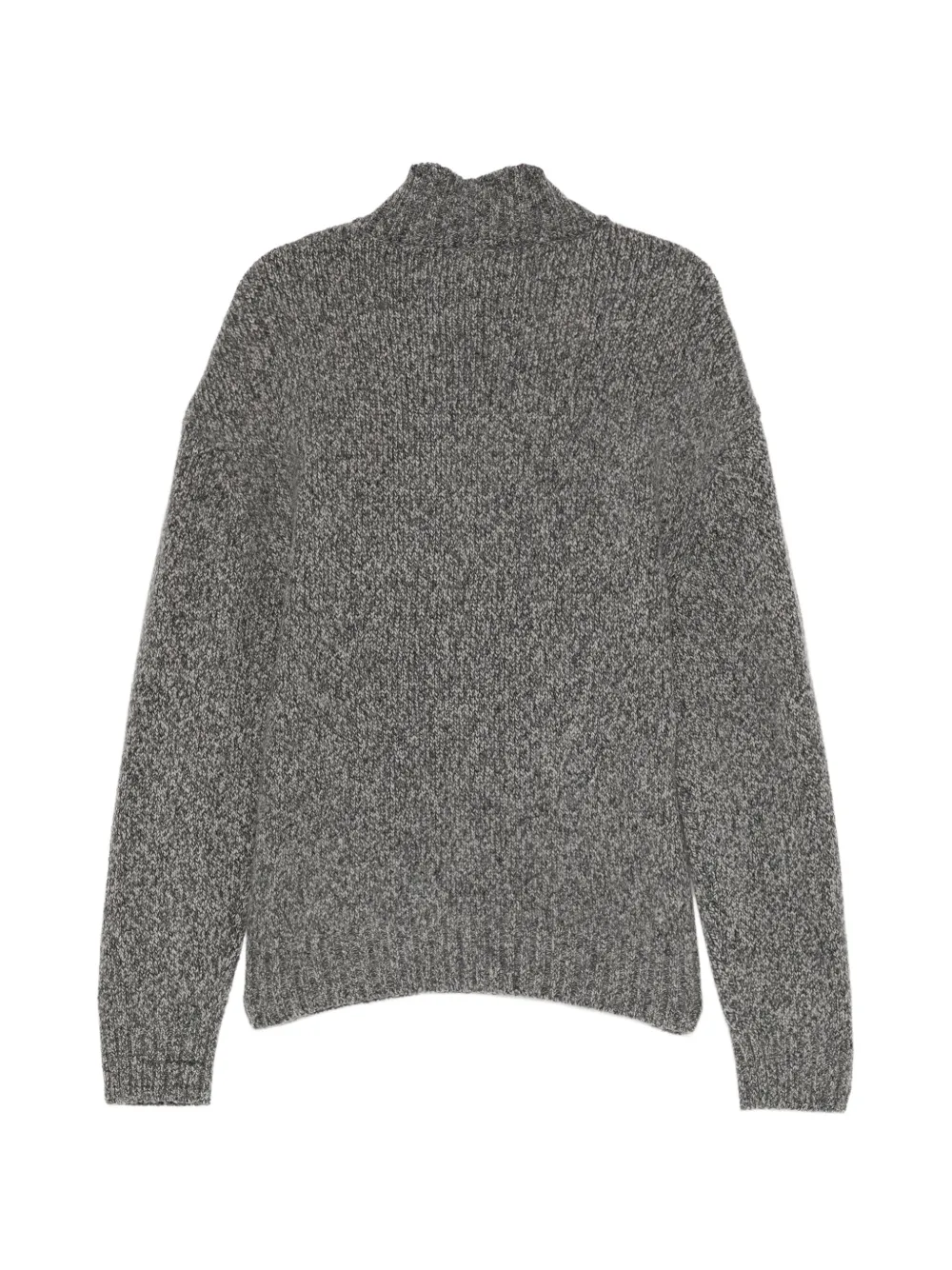 Officine Generale marl-knit mock-neck sweater Grijs