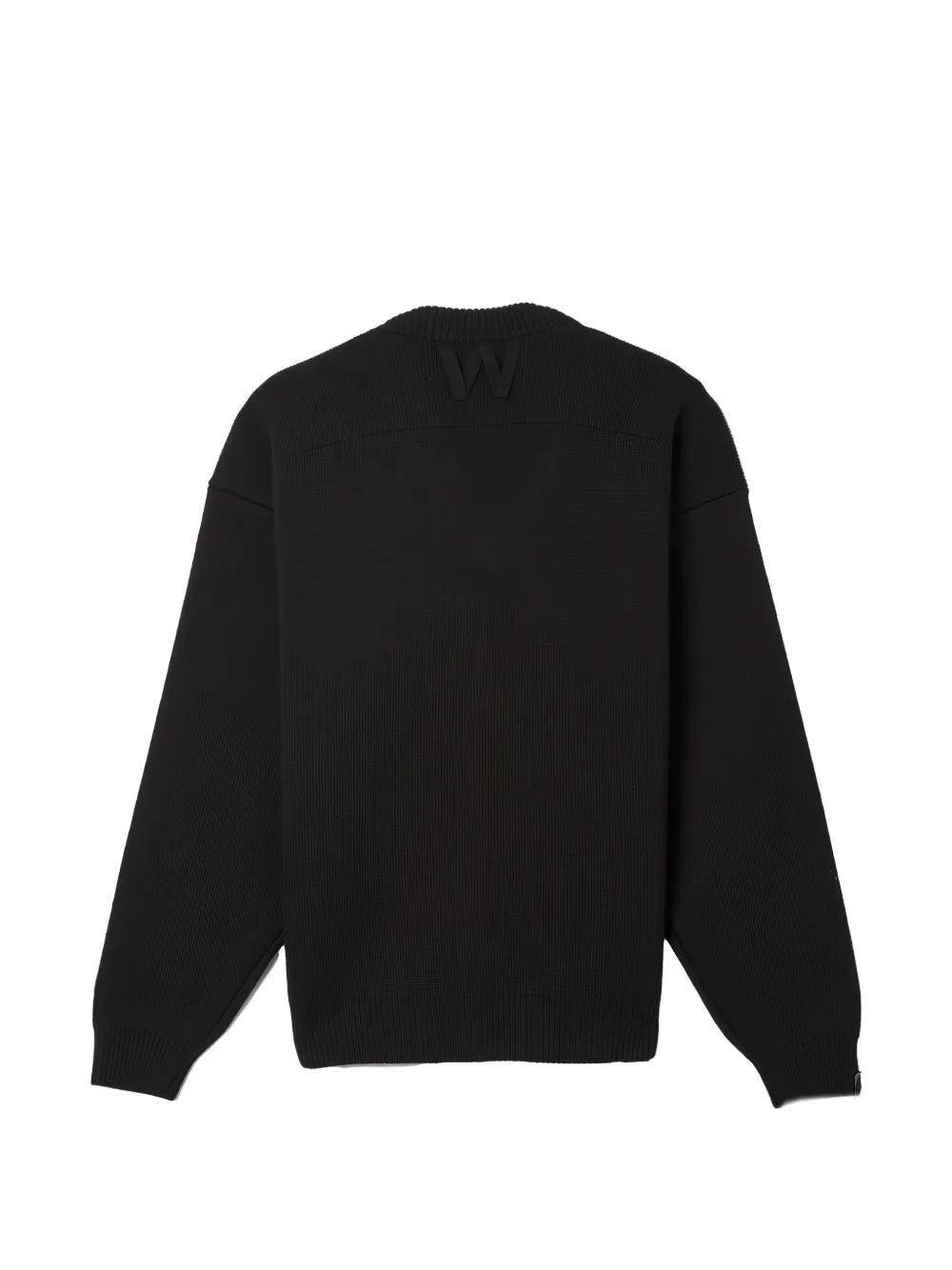 Willy Chavarria logo-embroidered V-neck sweater Zwart