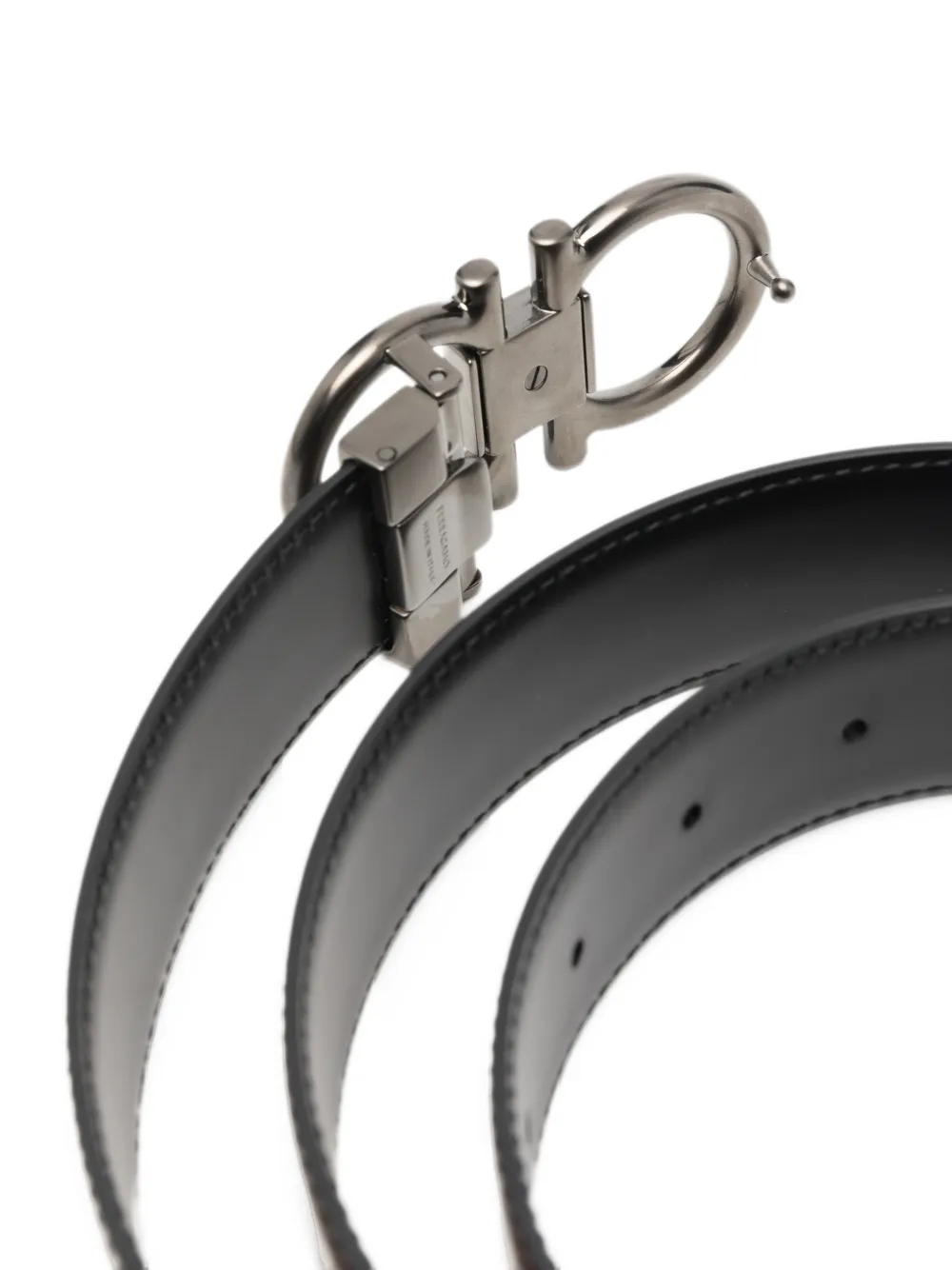 Ferragamo Gancini reversible belt Bruin
