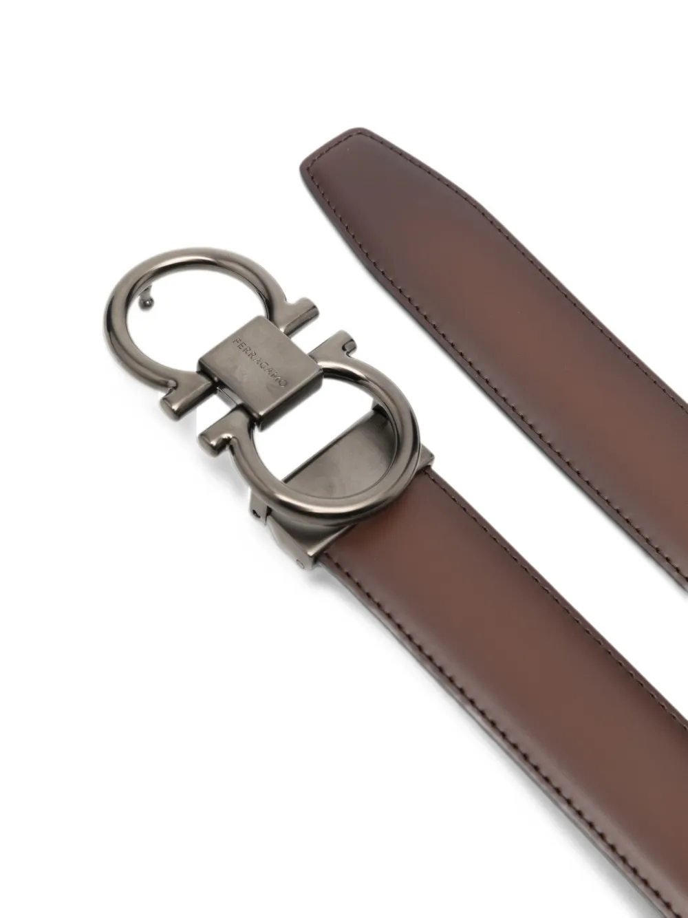 Ferragamo Gancini reversible belt Bruin