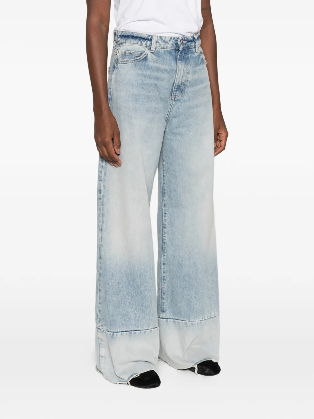 ICON DENIM Jeans met wijde pijpen Blauw