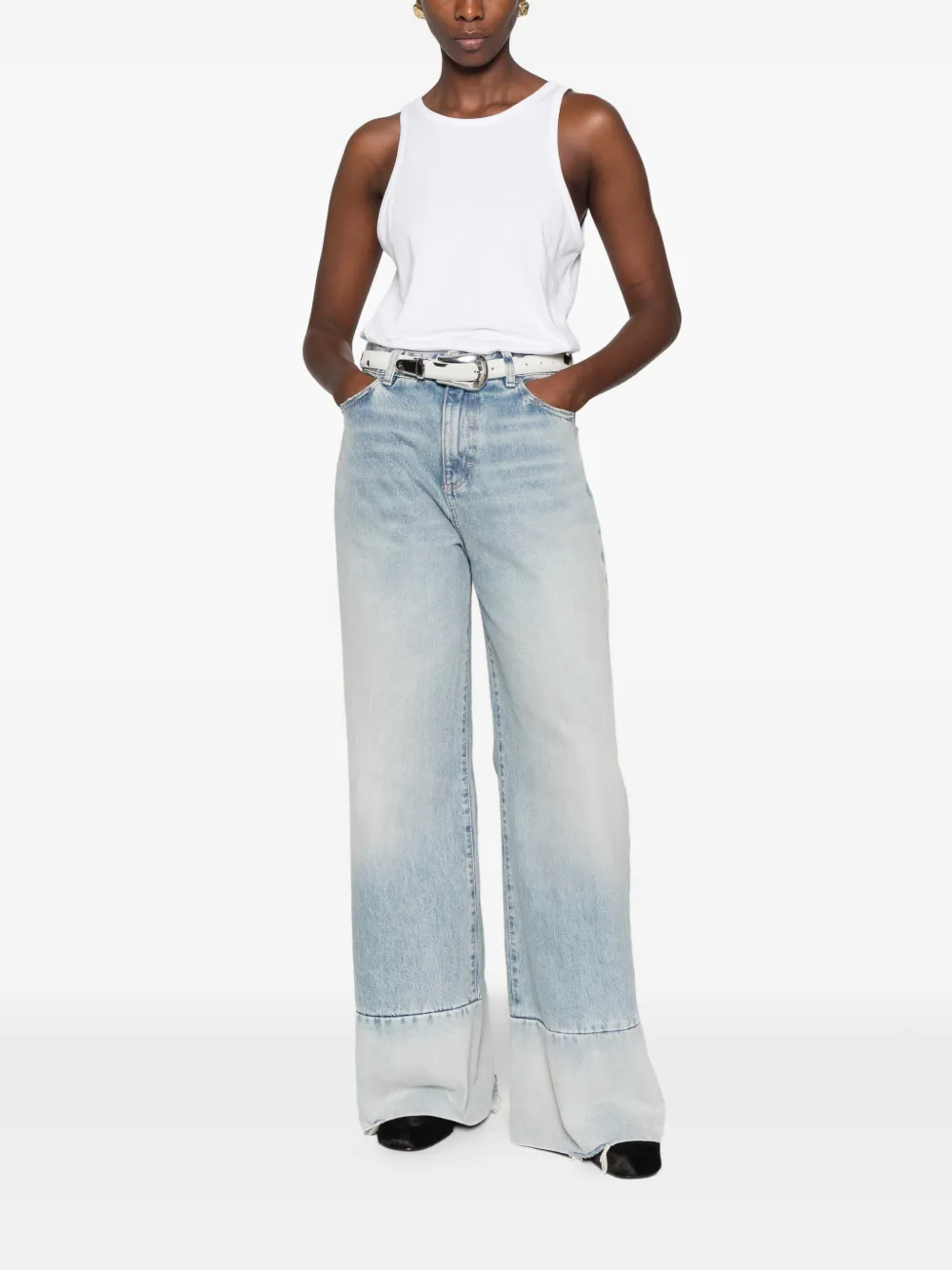 ICON DENIM Jeans met wijde pijpen Blauw