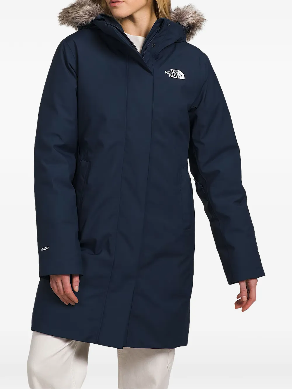 The North Face Arctic faux-fur trim parka Blauw