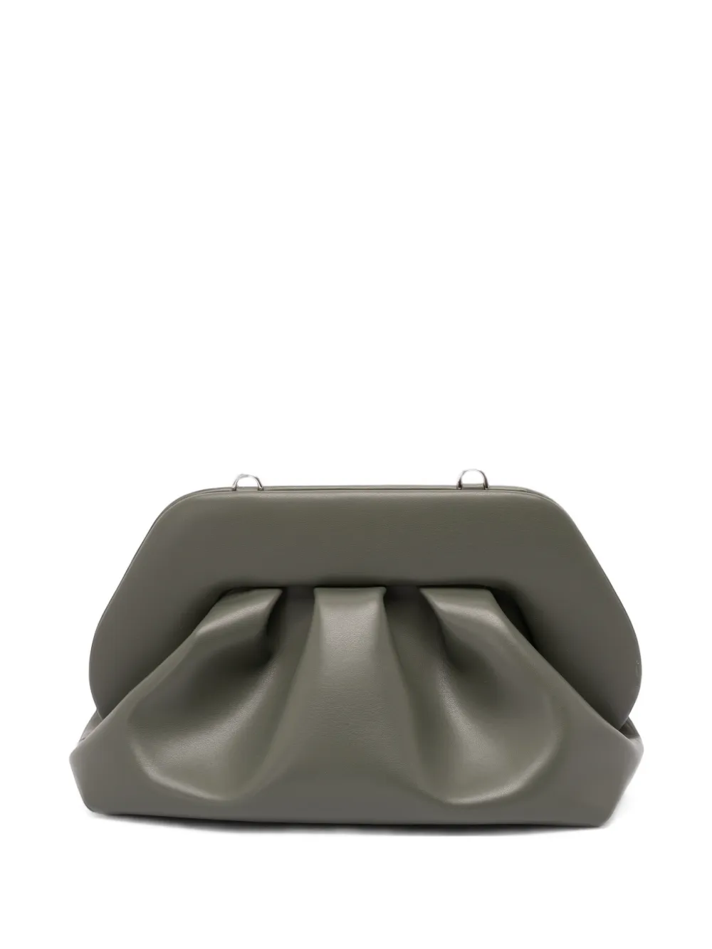 Themoirè small Bios ruched clutch bag - Verde