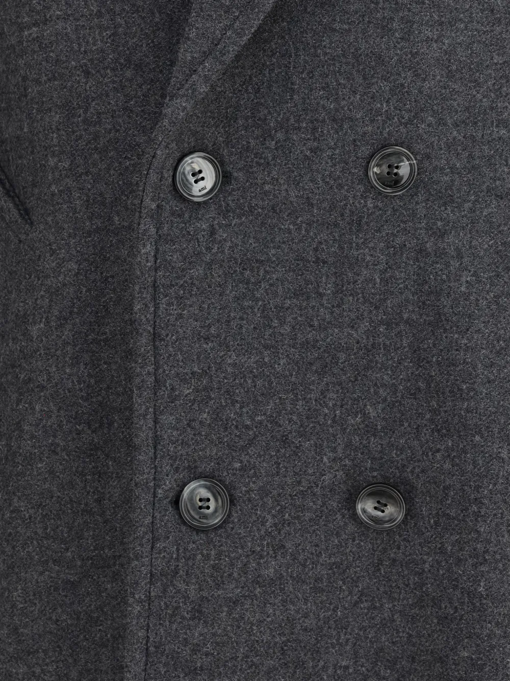 AMI Paris double-breasted wool coat Grijs