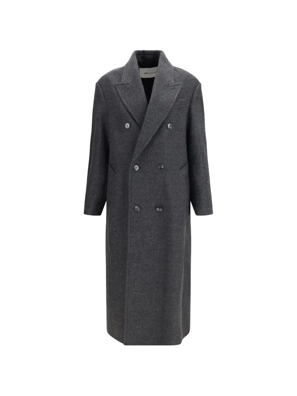 AMI Paris double-breasted wool coat - Grau