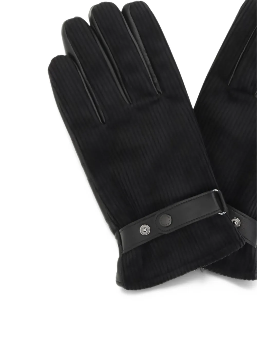 Barbour Nelson leather gloves Zwart