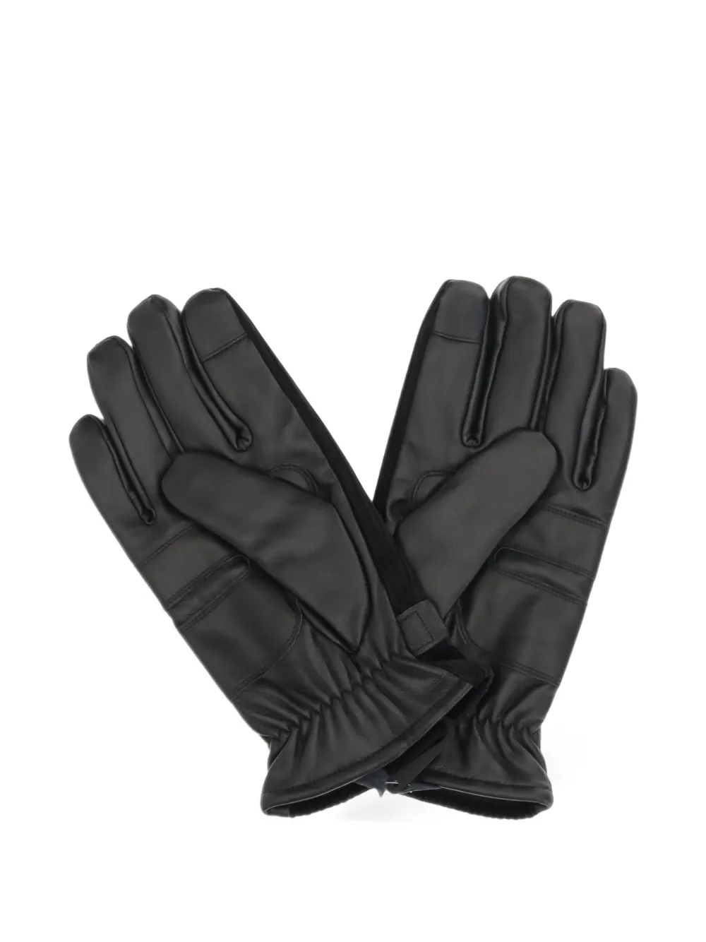 Barbour Nelson leather gloves Zwart