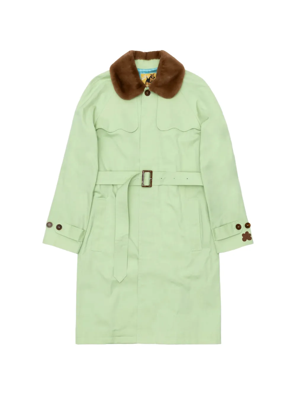 GOLF le FLEUR* belted trench coat - Grün
