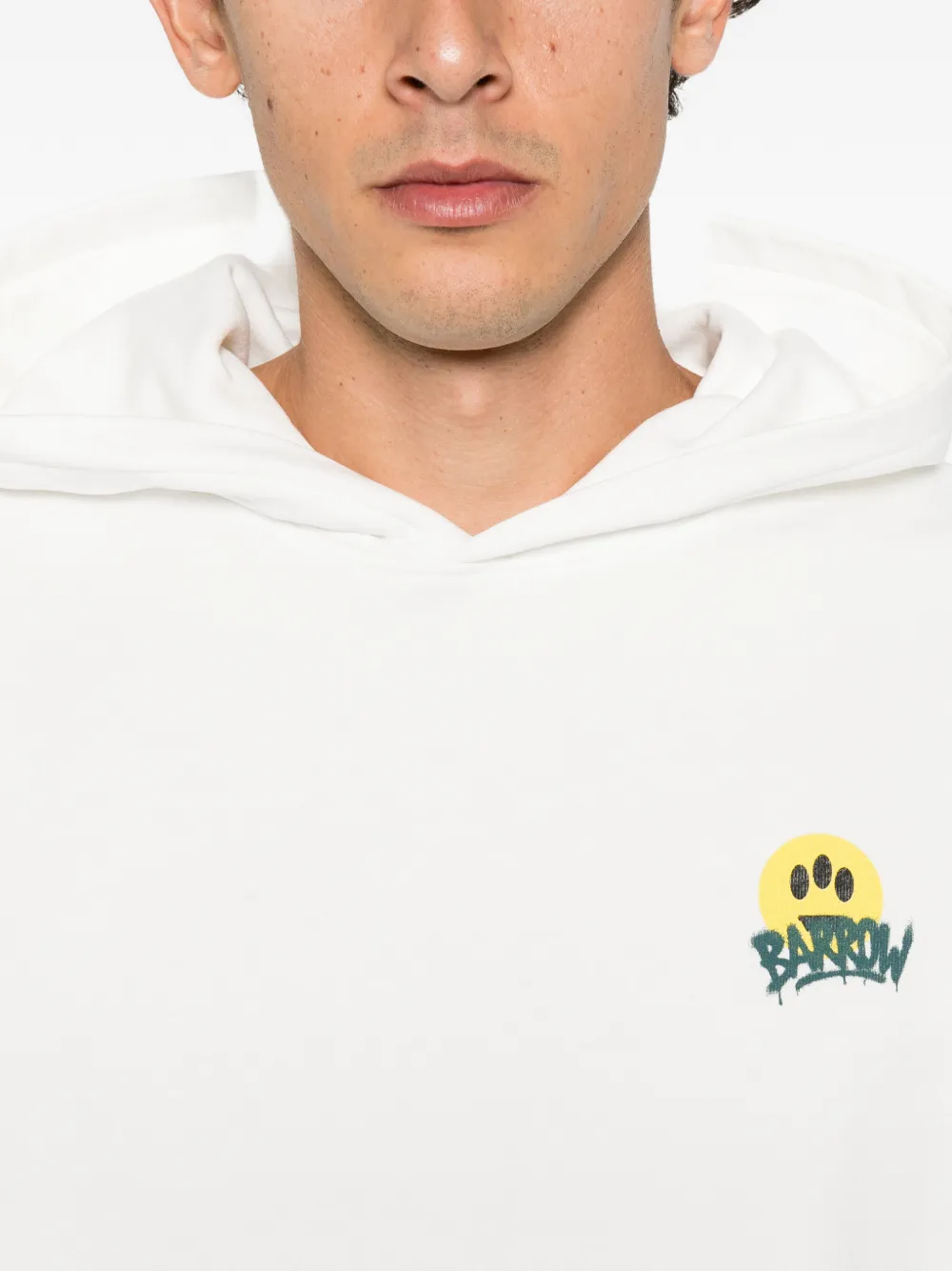 BARROW graphic-print hoodie Wit