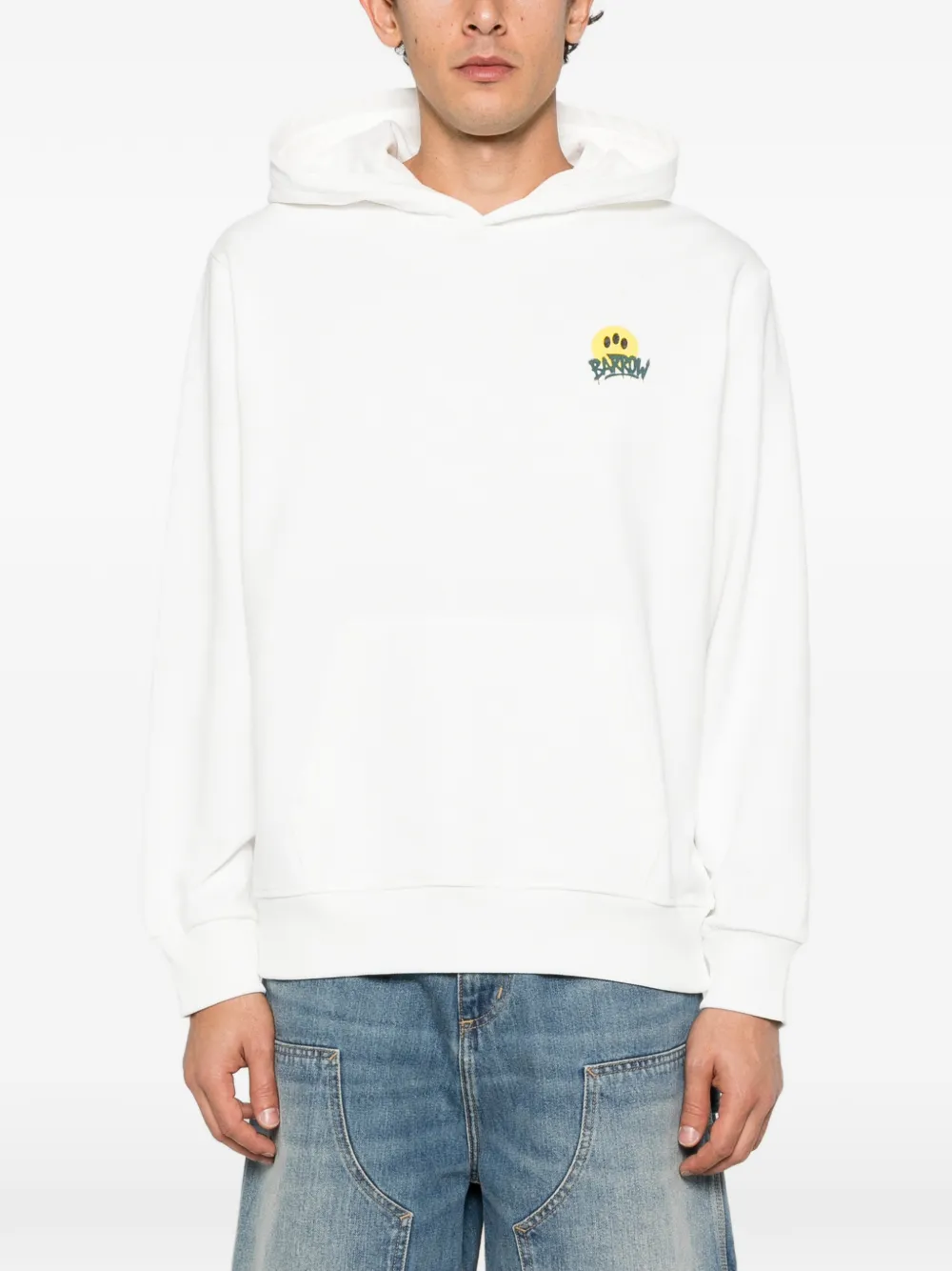 BARROW graphic-print hoodie Wit