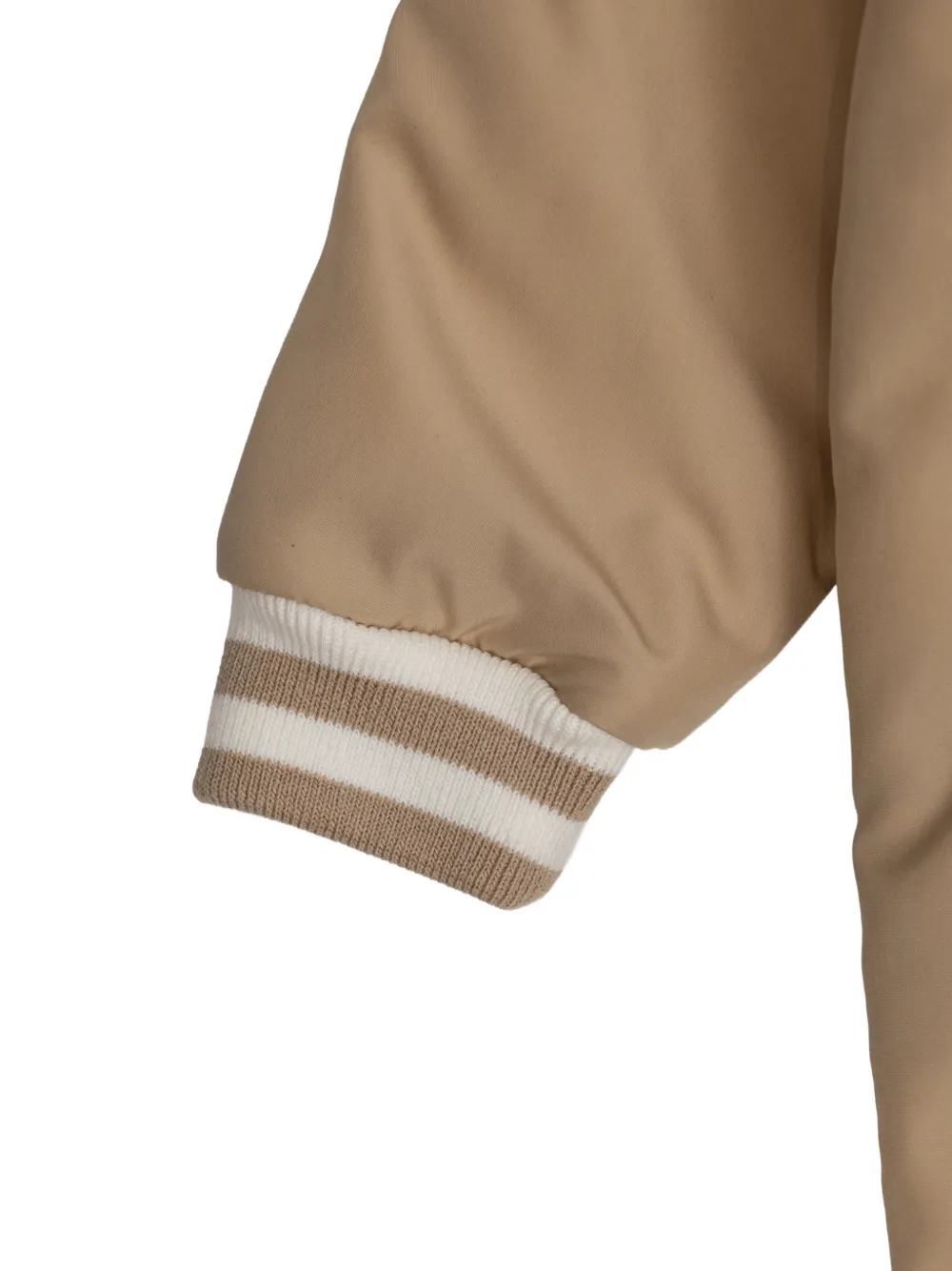 Versace Kids Geïsoleerde jumpsuit met geborduurd logo Beige