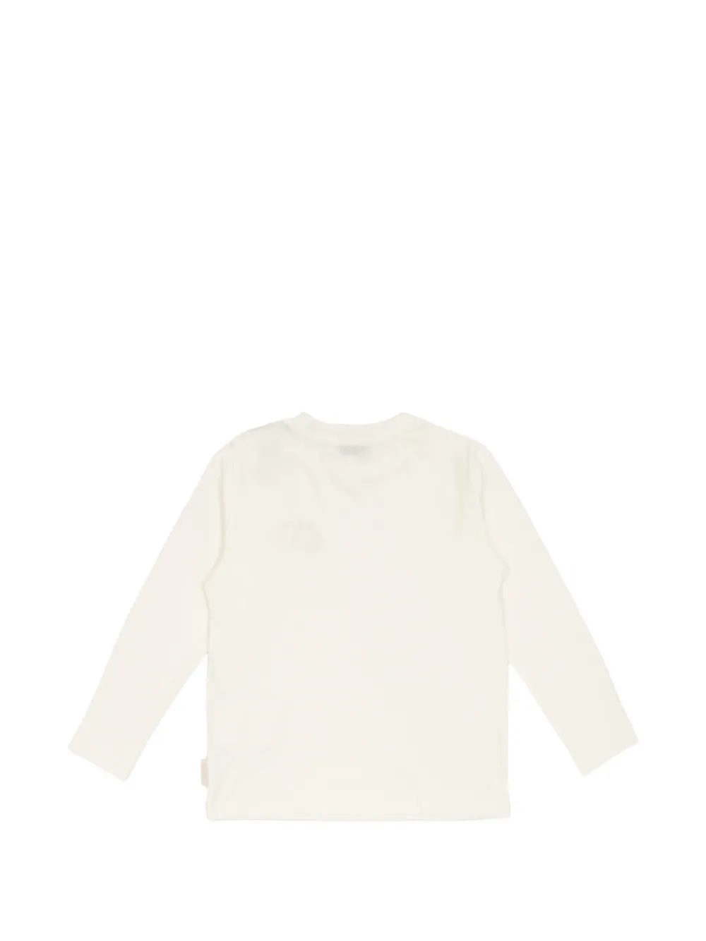 Moncler Enfant logo-patch long-sleeve T-shirt Beige