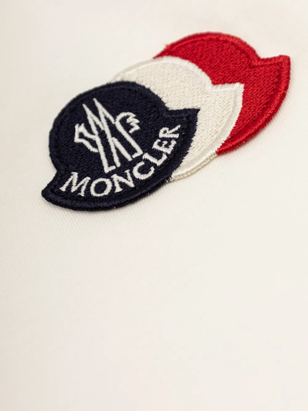 Moncler Enfant logo-patch long-sleeve T-shirt Beige