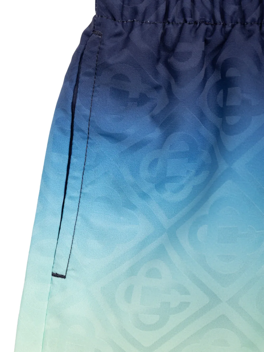 CASABLANCA KIDS gradient monogram-print swim shorts Blauw