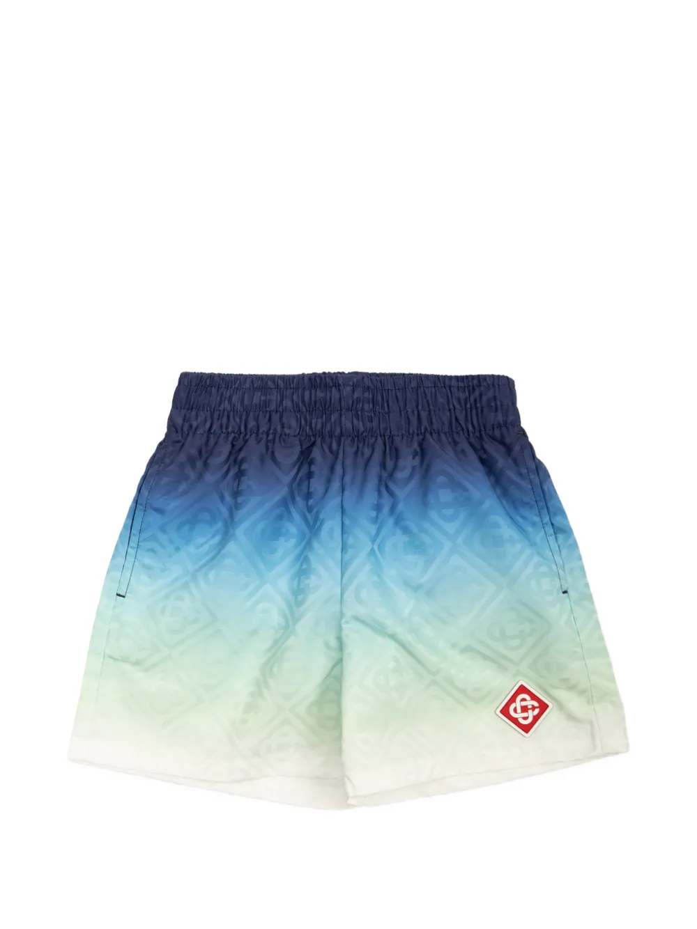 CASABLANCA KIDS gradient monogram-print swim shorts Blauw