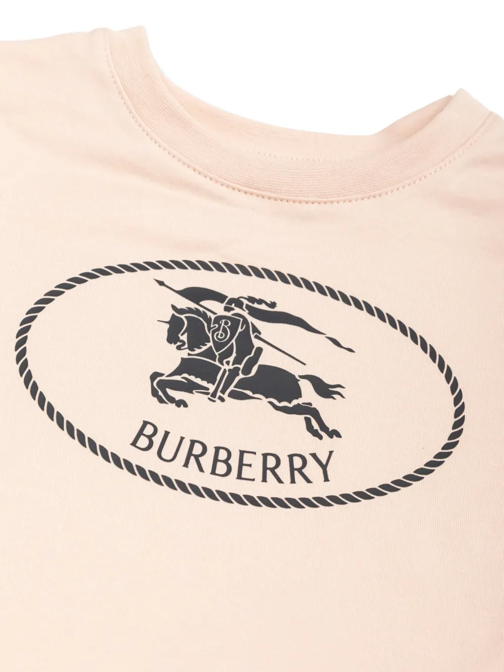 Burberry Kids T-shirt met logoprint Roze