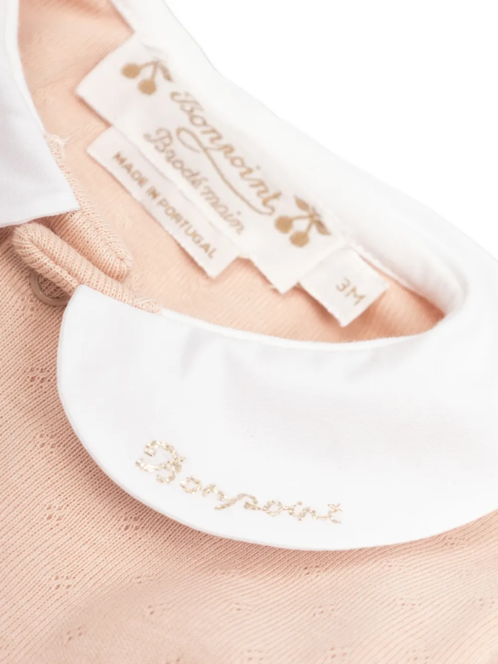 Bonpoint Cayla pointelle sleepsuit Roze