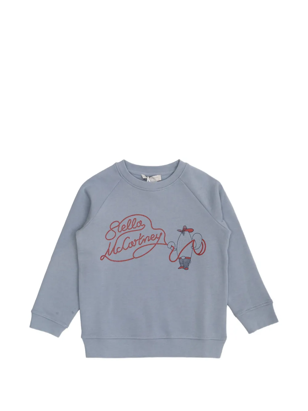 Stella McCartney Kids graphic-print raglan-sleeve sweatshirt - Blu