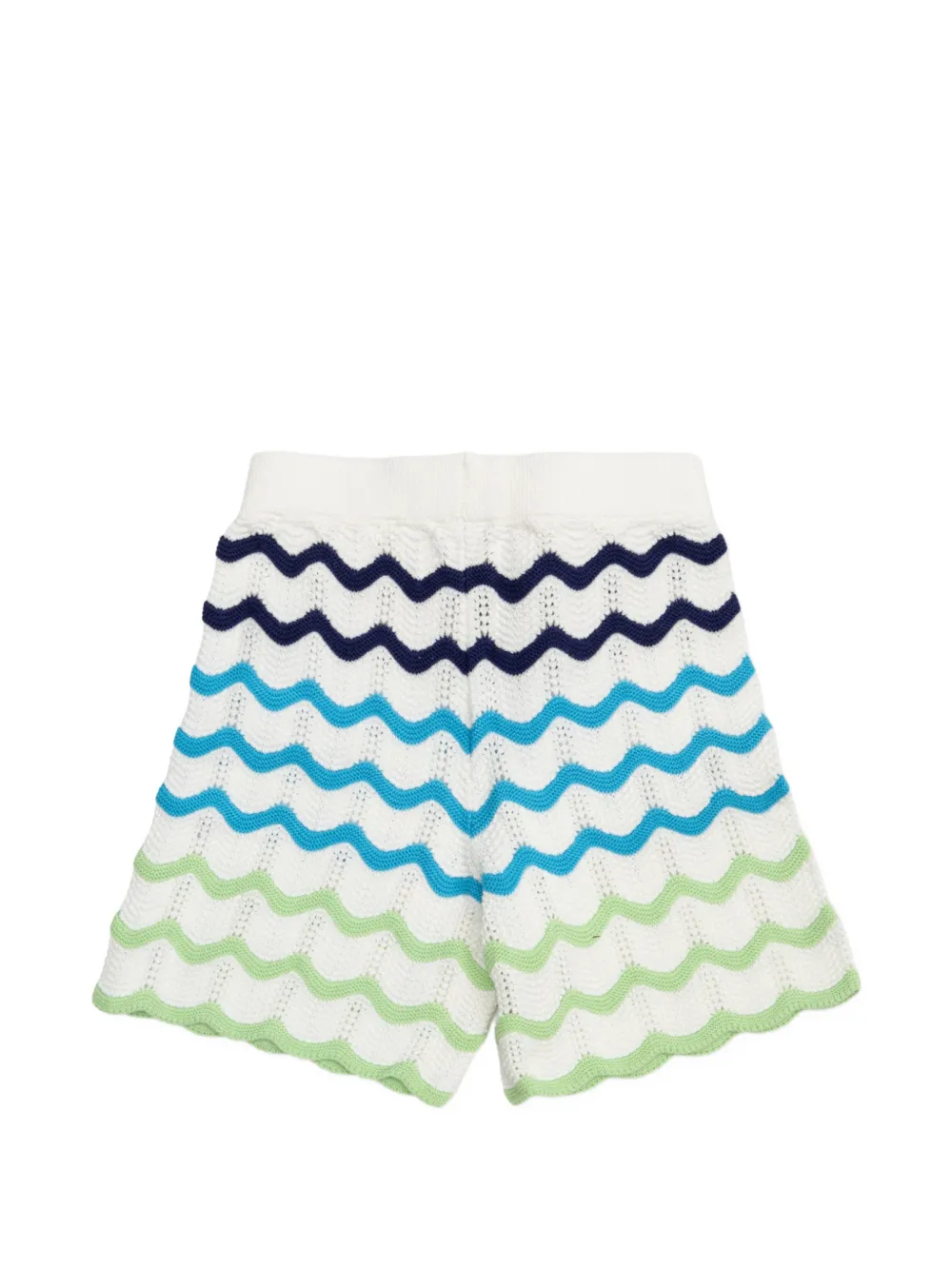 CASABLANCA KIDS crocheted zigzag-pattern shorts Wit