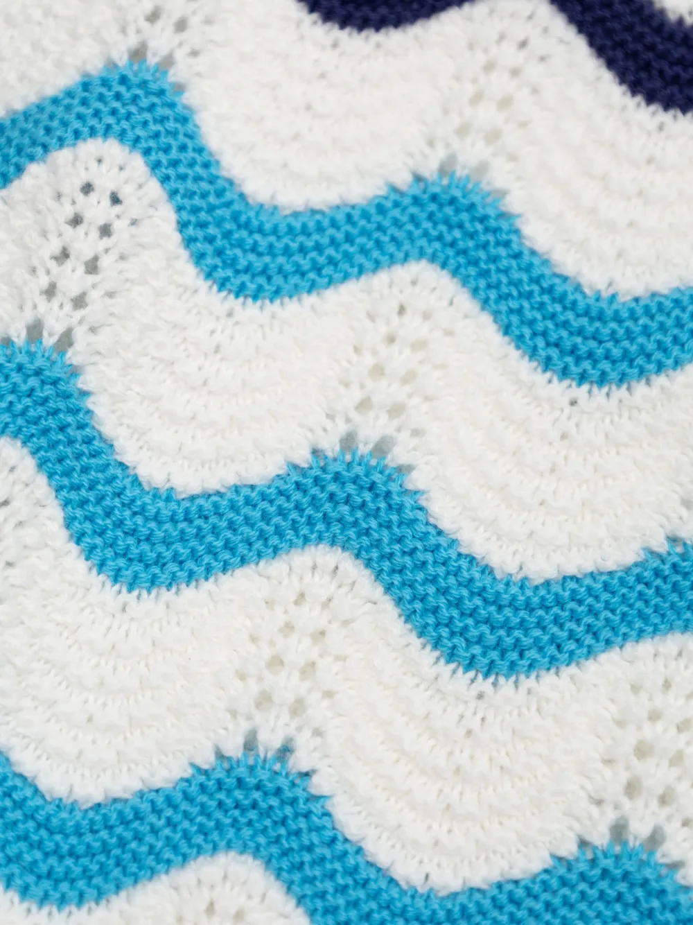 CASABLANCA KIDS crocheted zigzag-pattern shorts Wit