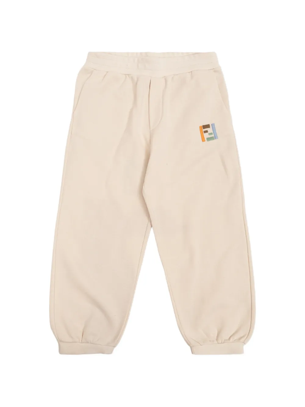 Fendi Kids logo-embroidered track pants - Toni neutri