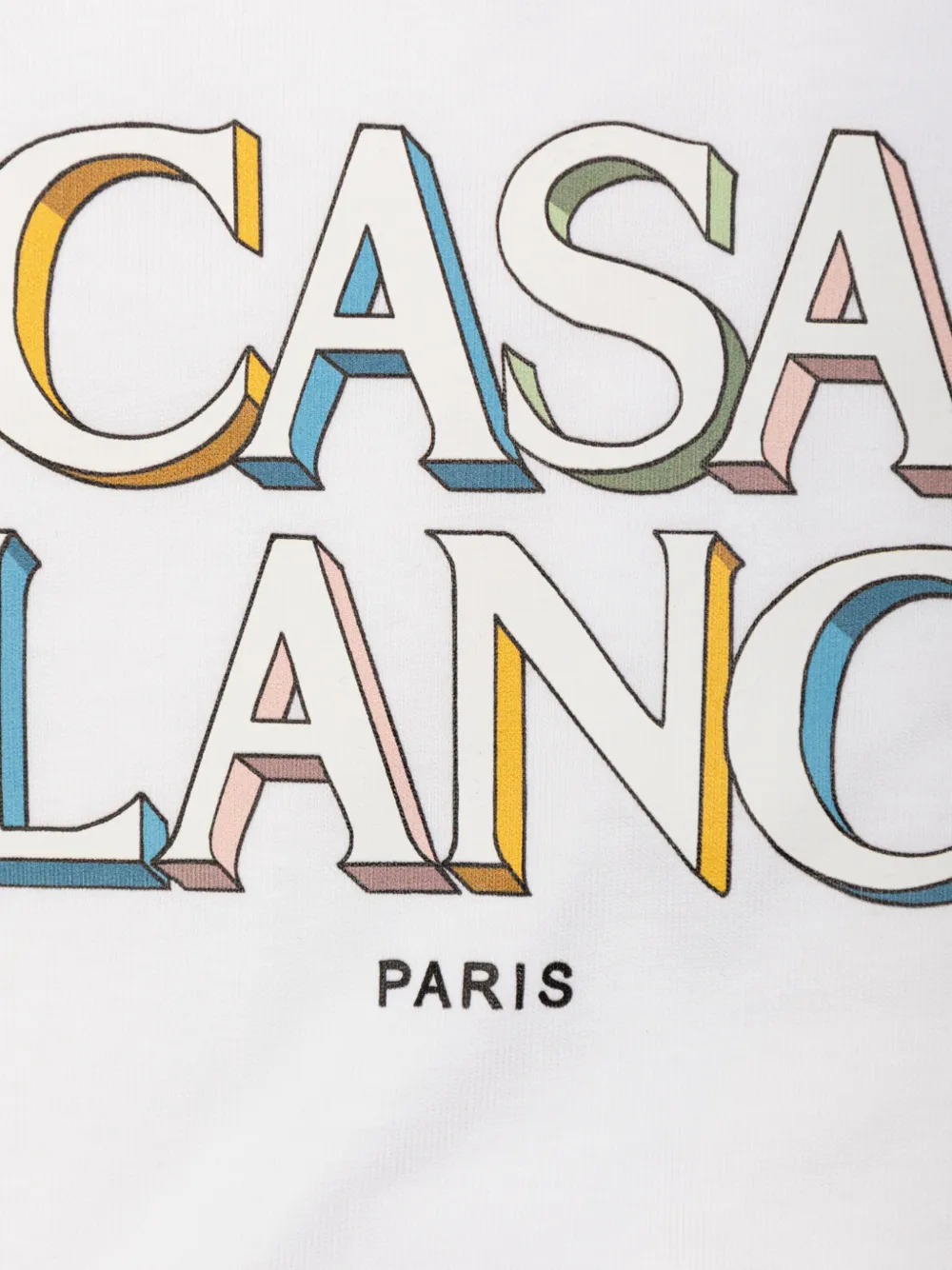 CASABLANCA KIDS logo-print long-sleeve T-shirt Wit