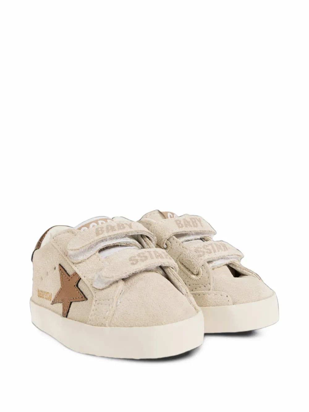 Golden Goose Kids Old School touch-strap sneakers - Nude
