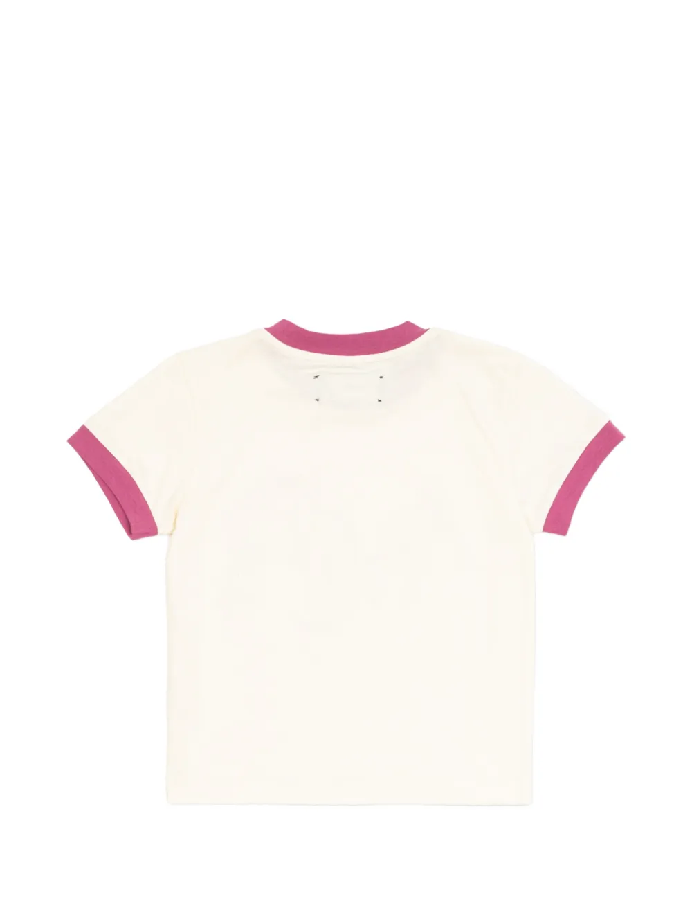 AMIRI KIDS Staggered logo-print ringer T-shirt Wit