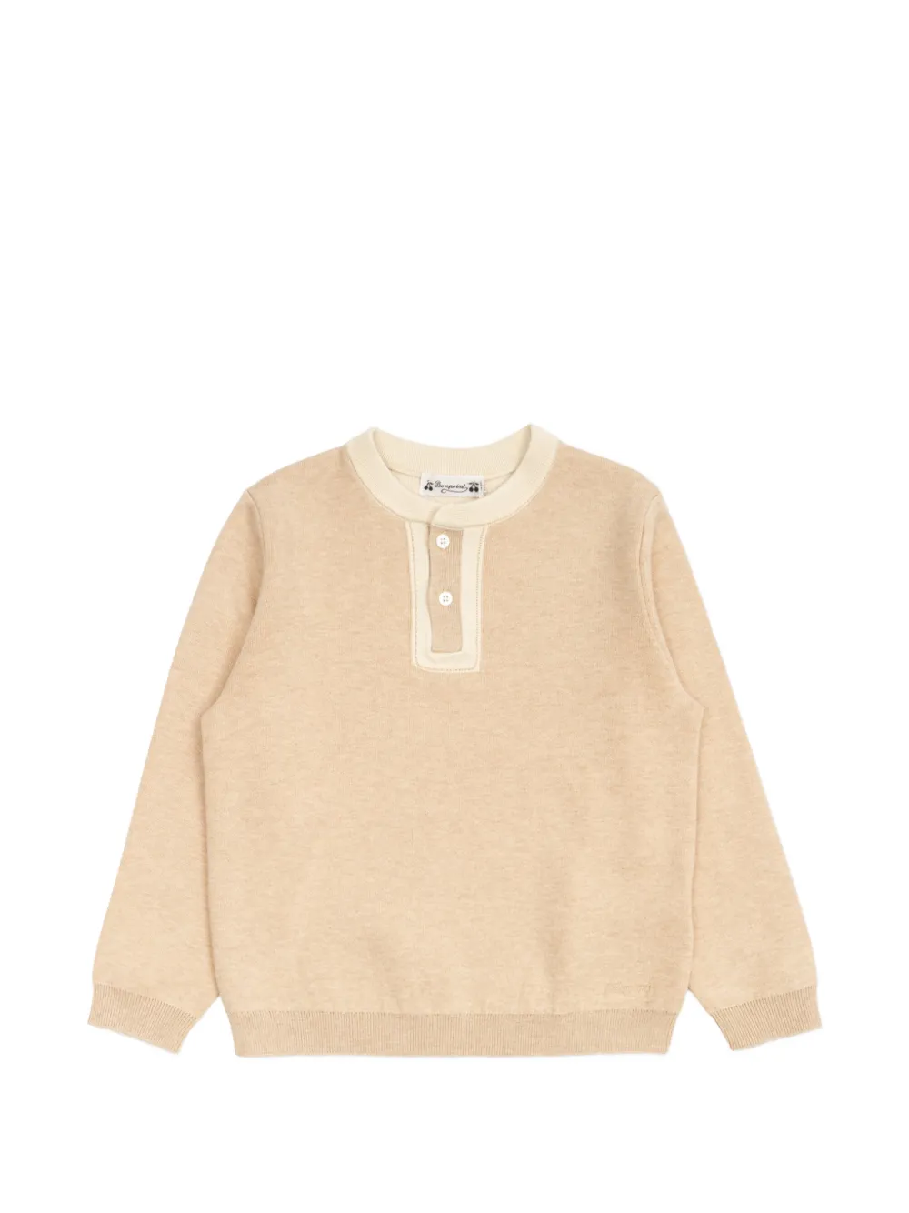 Bonpoint Miro henley sweater - Nude