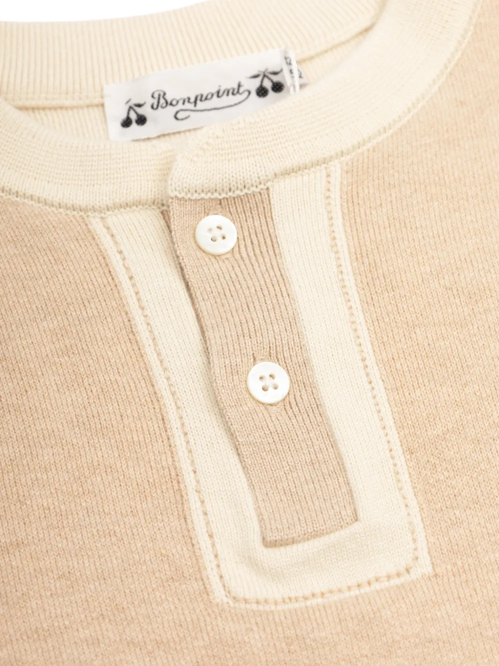 Bonpoint Miro henley sweater Beige