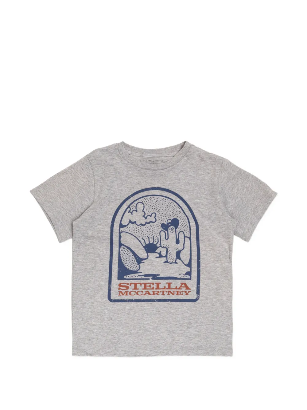 Stella McCartney Kids T-shirt met grafische print Grijs