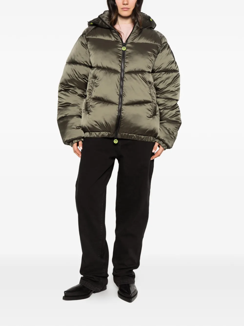 BARROW hooded puffer jacket Groen