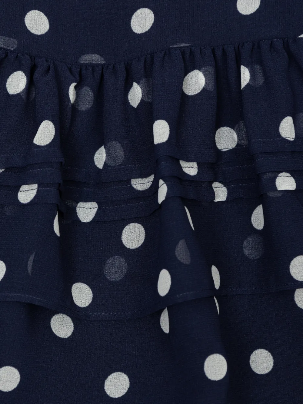 Self-Portrait Kids polka-dot ruffled dress Blauw
