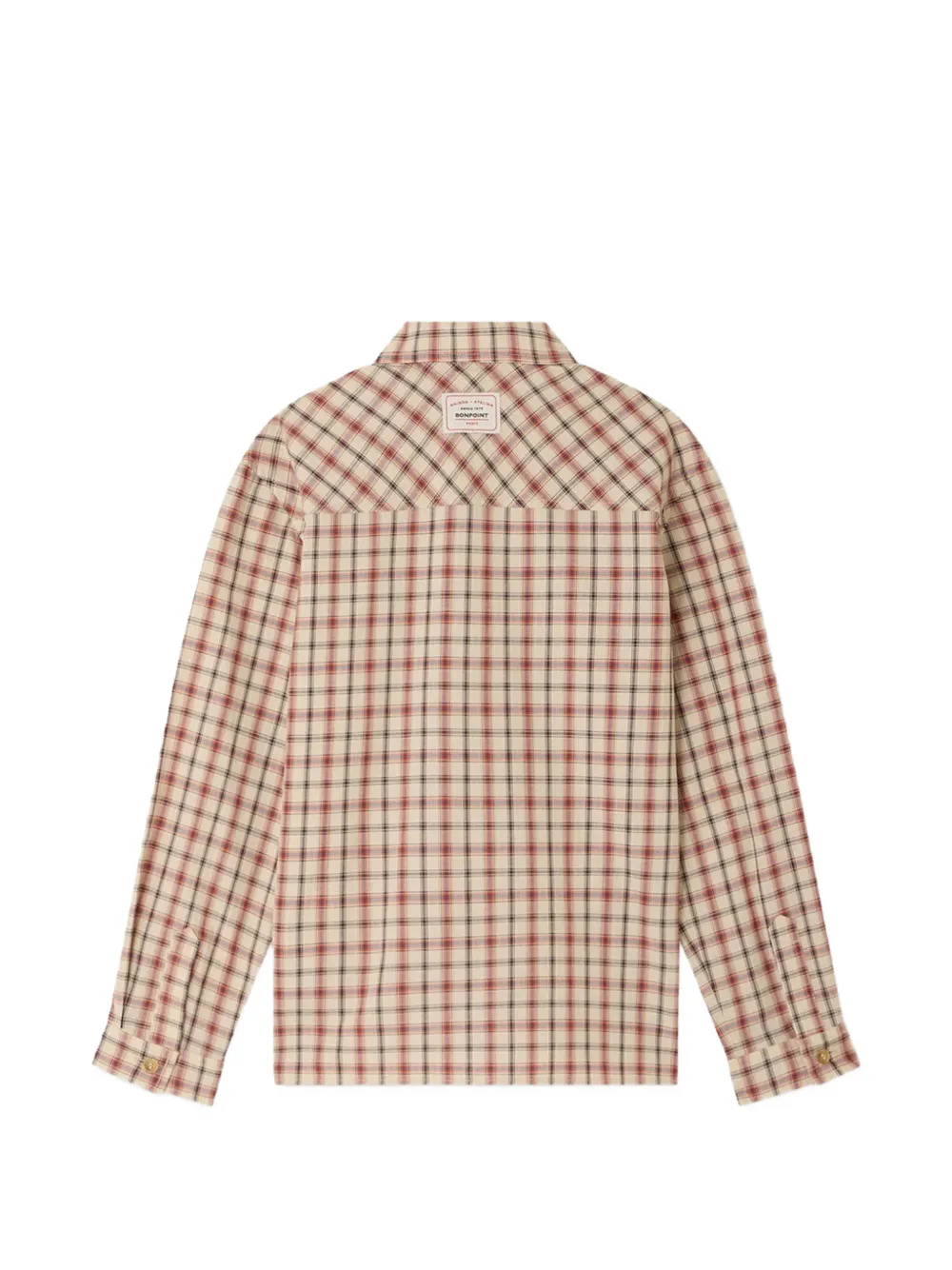 Bonpoint Marceau geruit shirt Beige