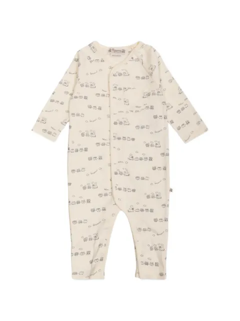 Bonpoint Georget train-print rompers