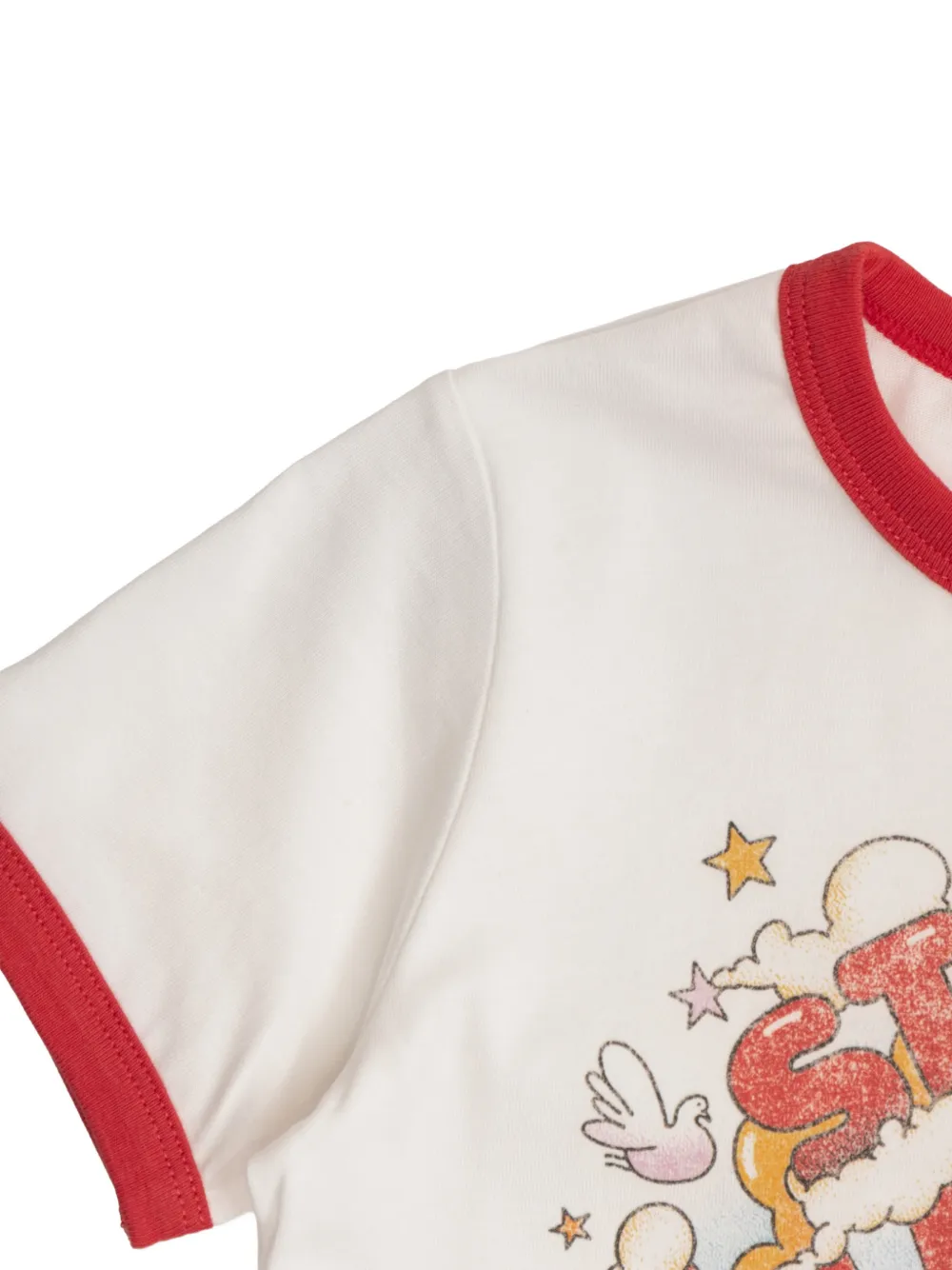 Stella McCartney Kids T-shirt met grafische print Wit
