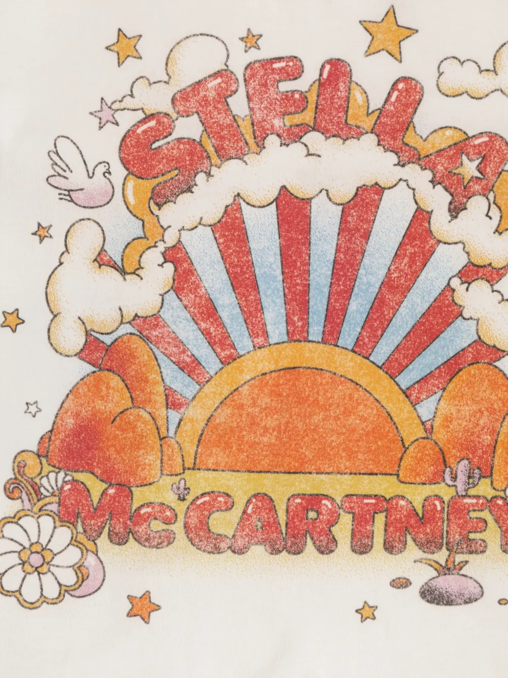 Stella McCartney Kids T-shirt met grafische print Wit