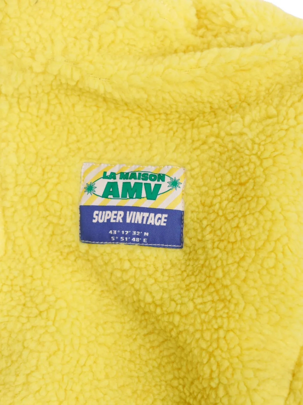 American Vintage Kids Hoktown patch-detail fleece sweatshirt Geel