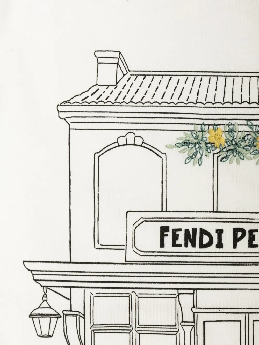 Fendi Kids graphic-print T-shirt Wit