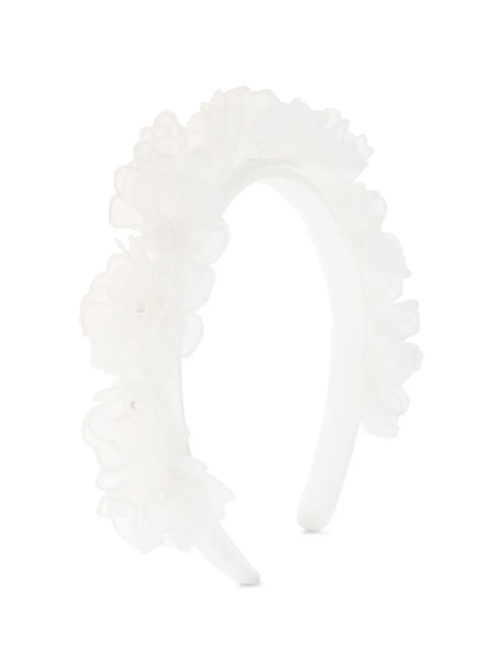 Self-Portrait Kids Haarband met bloe patch Wit