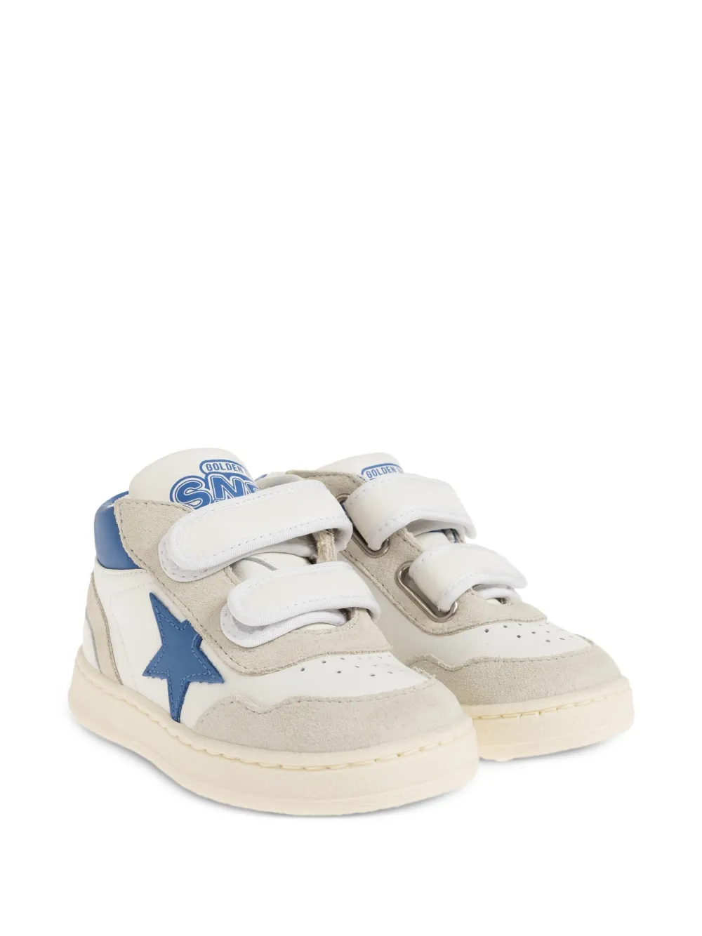 Golden Goose Kids June Basket touch-strap sneakers - Bianco