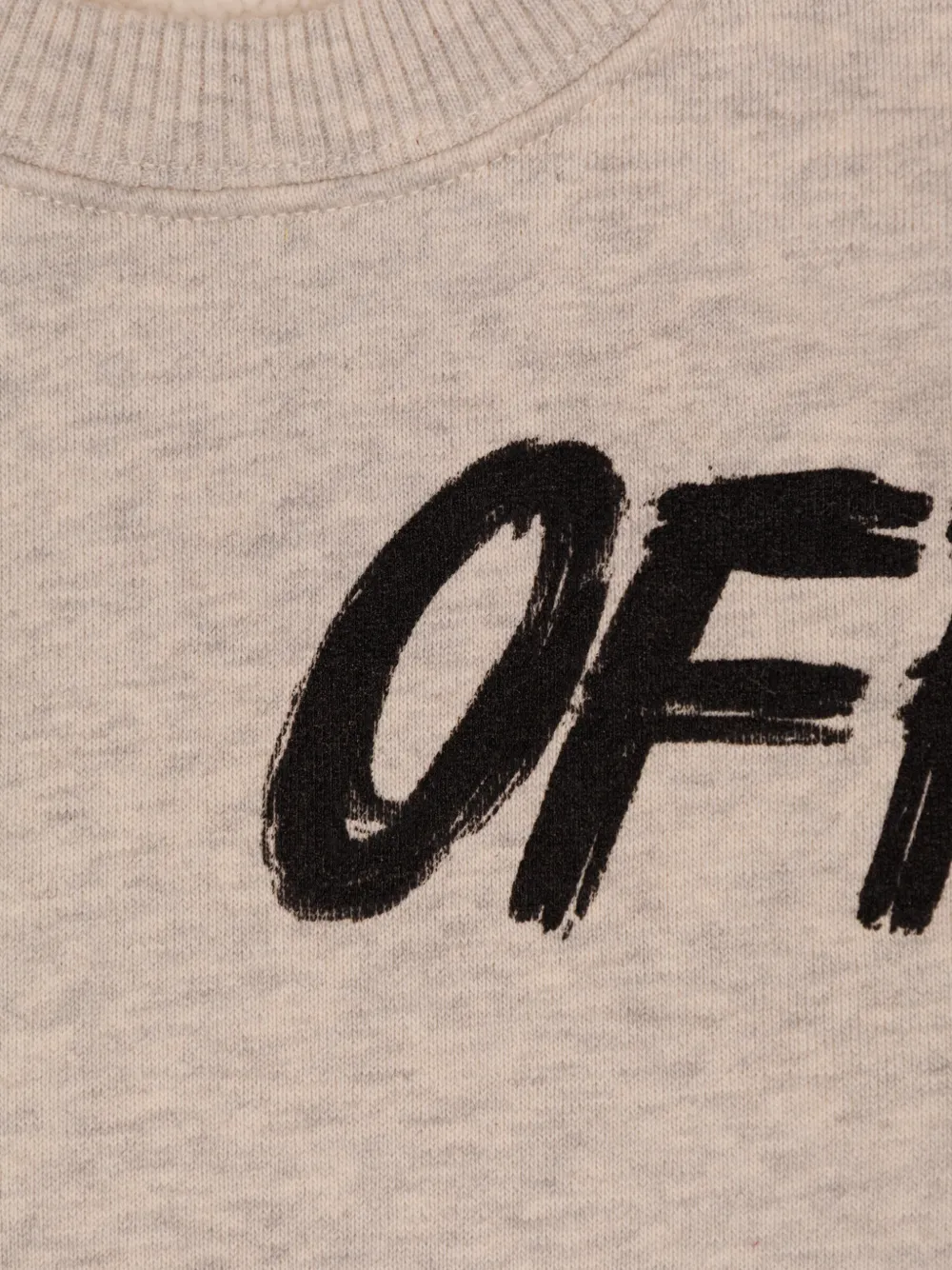 Off-White Kids logo-print sweatshirt Grijs