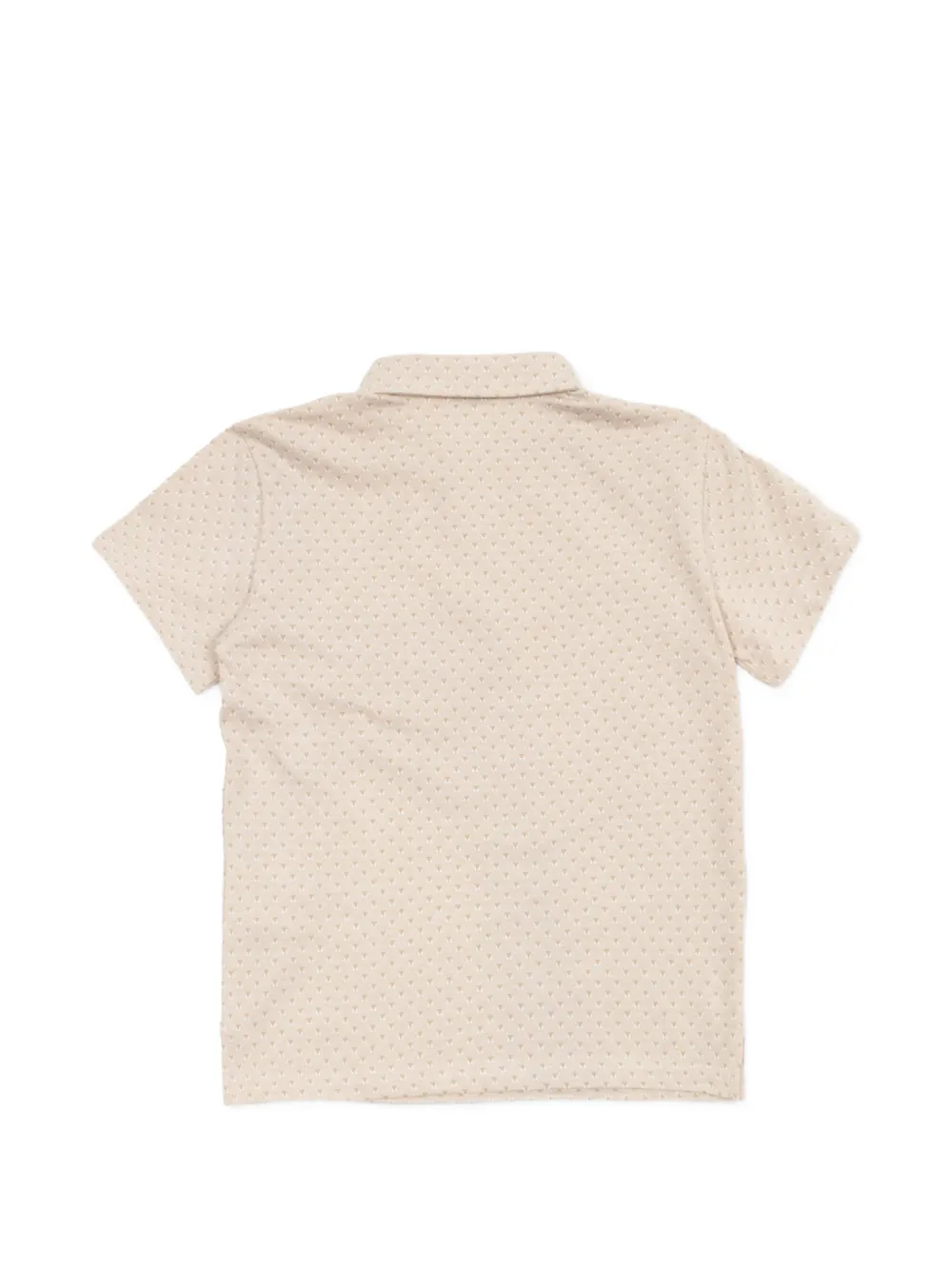 Versace Kids logo-patch polo shirt Beige