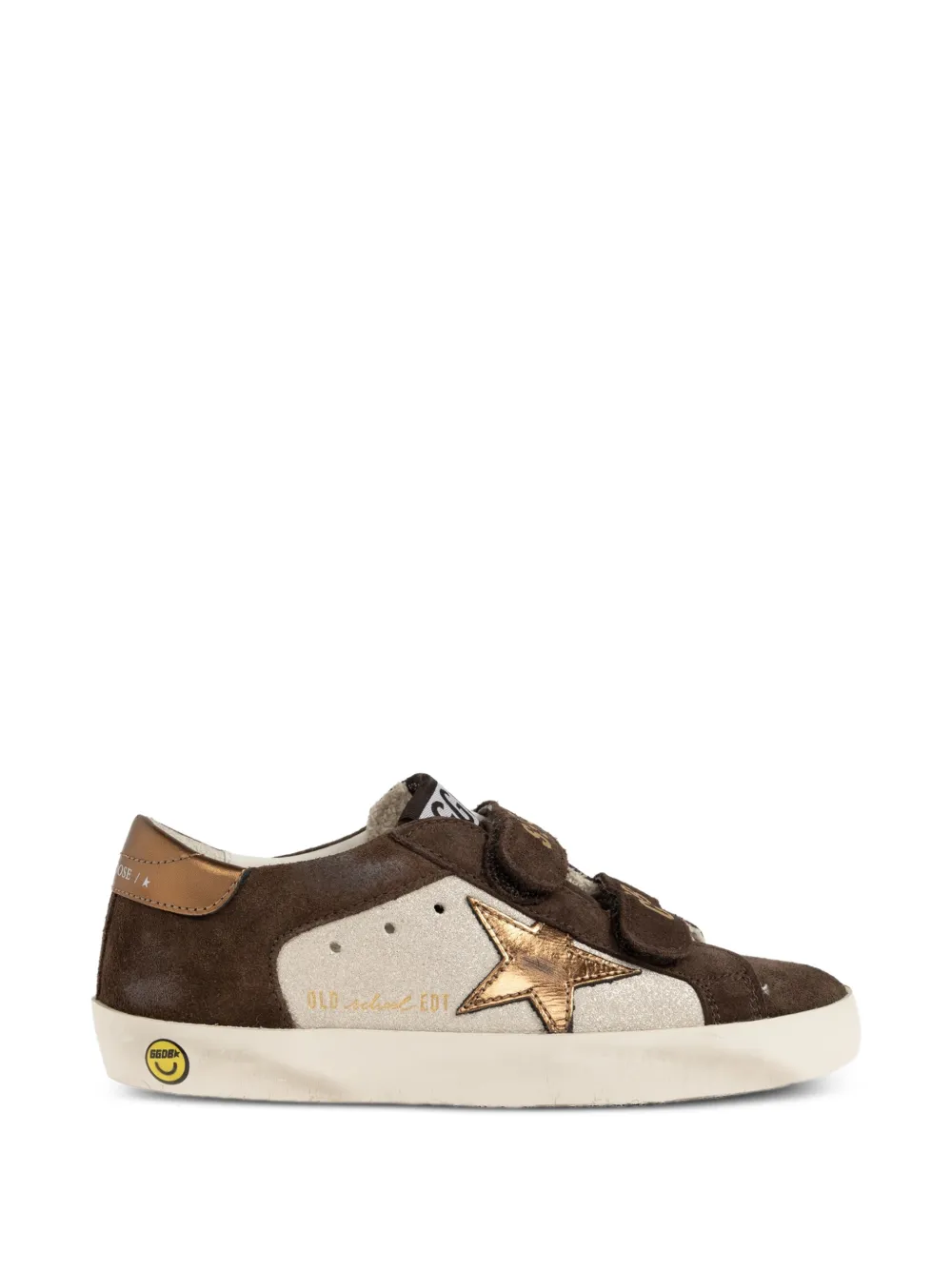Golden Goose Kids Old School leather sneakers - Marrone
