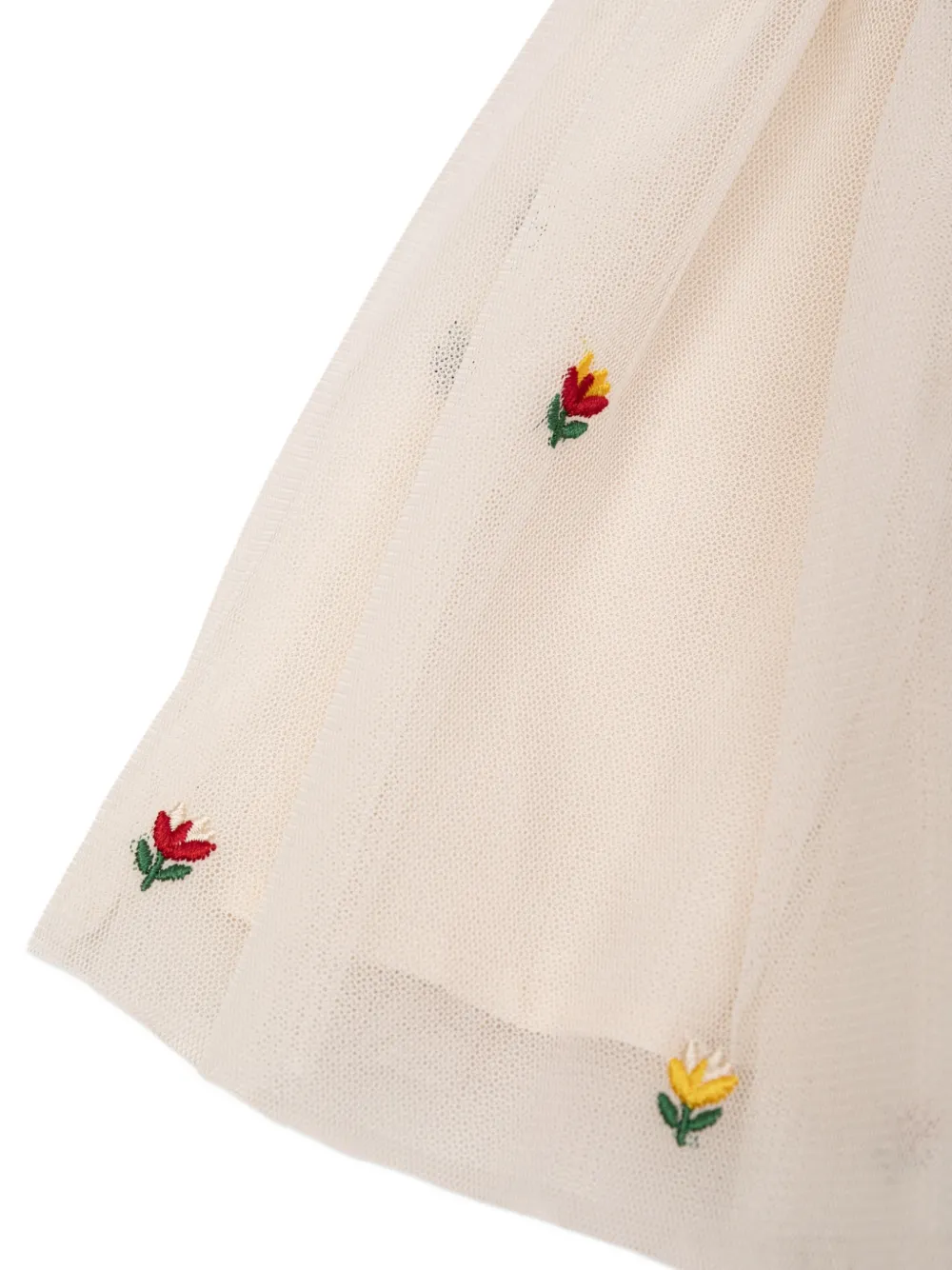 Stella McCartney Kids Rok met bloemen borduursel Beige