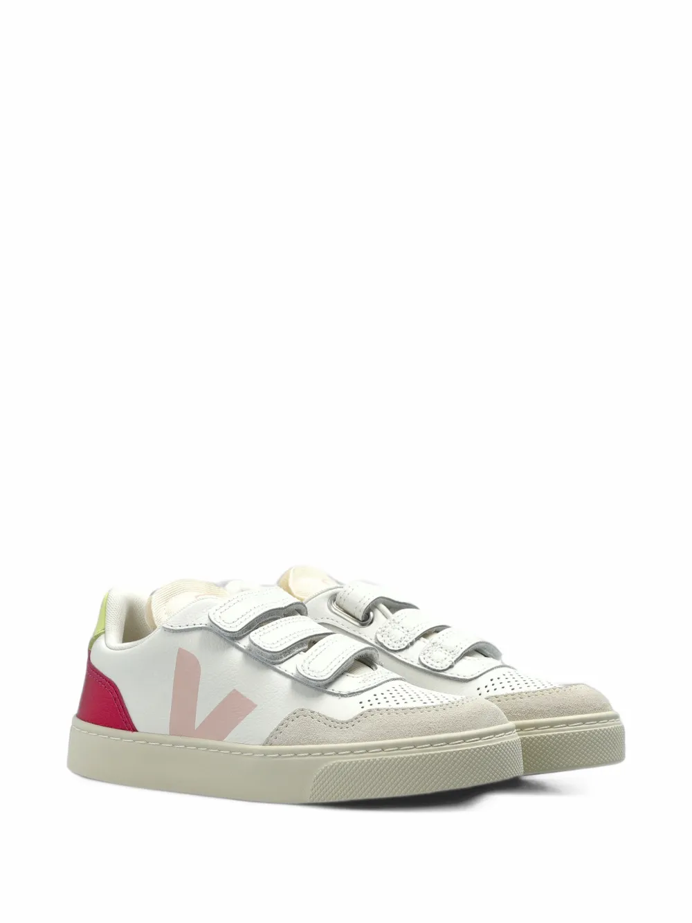 VEJA Kids V-90 touch-strap sneakers - Bianco